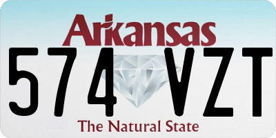 AR license plate 574VZT