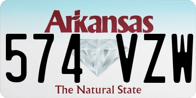 AR license plate 574VZW