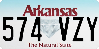 AR license plate 574VZY