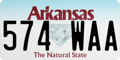 AR license plate 574WAA