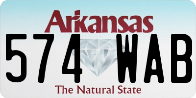 AR license plate 574WAB