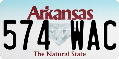 AR license plate 574WAC