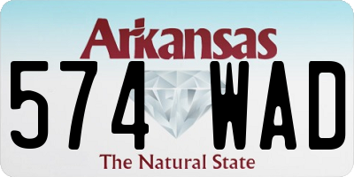 AR license plate 574WAD