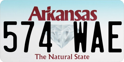 AR license plate 574WAE