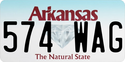 AR license plate 574WAG