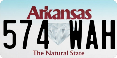 AR license plate 574WAH