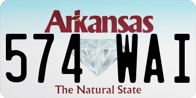 AR license plate 574WAI