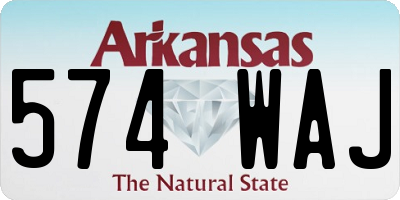 AR license plate 574WAJ