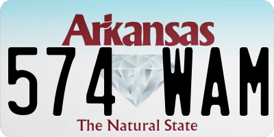 AR license plate 574WAM