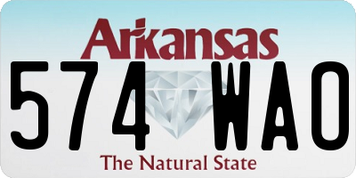 AR license plate 574WAO