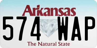 AR license plate 574WAP