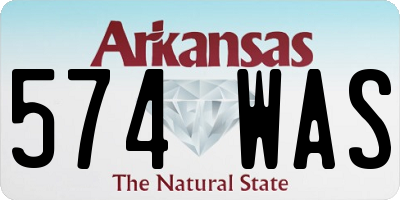 AR license plate 574WAS