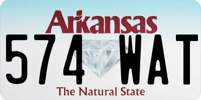 AR license plate 574WAT