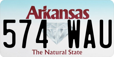 AR license plate 574WAU