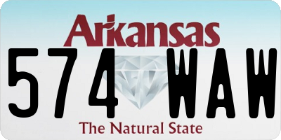 AR license plate 574WAW