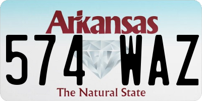 AR license plate 574WAZ