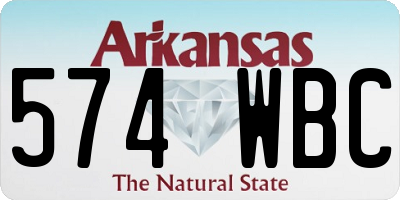 AR license plate 574WBC