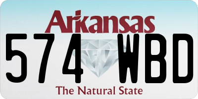 AR license plate 574WBD