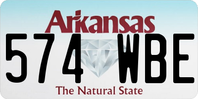 AR license plate 574WBE