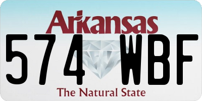 AR license plate 574WBF