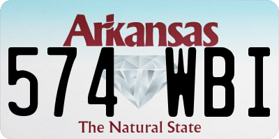 AR license plate 574WBI