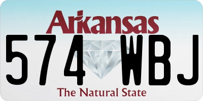 AR license plate 574WBJ