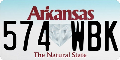 AR license plate 574WBK