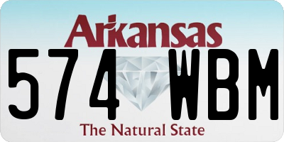 AR license plate 574WBM