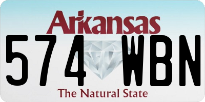AR license plate 574WBN