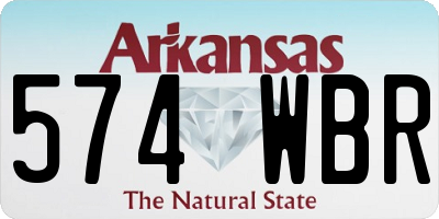 AR license plate 574WBR