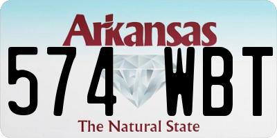 AR license plate 574WBT