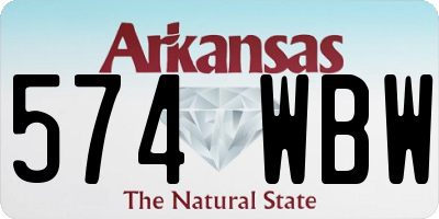 AR license plate 574WBW