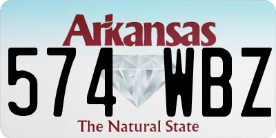 AR license plate 574WBZ