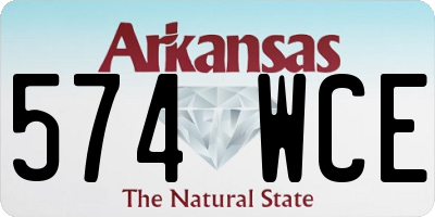 AR license plate 574WCE
