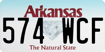 AR license plate 574WCF