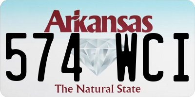 AR license plate 574WCI