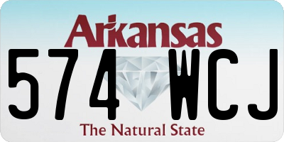 AR license plate 574WCJ