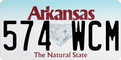 AR license plate 574WCM