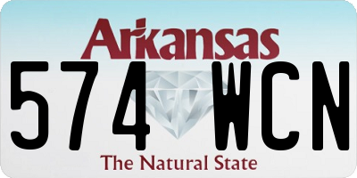 AR license plate 574WCN