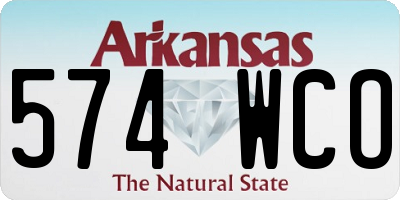 AR license plate 574WCO