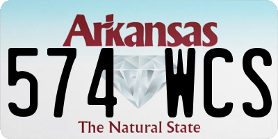 AR license plate 574WCS