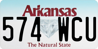 AR license plate 574WCU
