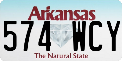 AR license plate 574WCY