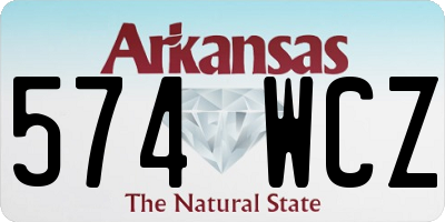 AR license plate 574WCZ