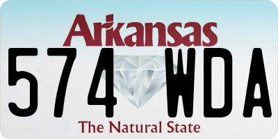 AR license plate 574WDA