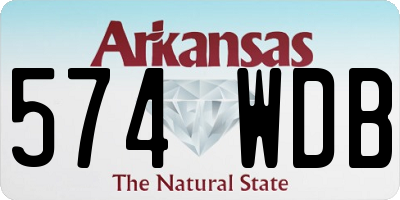AR license plate 574WDB