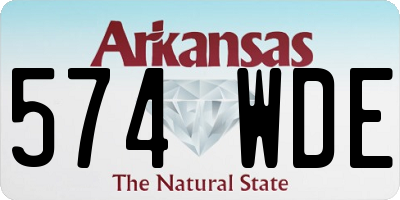 AR license plate 574WDE