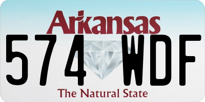 AR license plate 574WDF