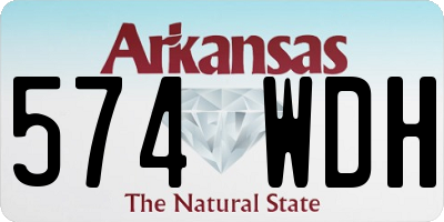 AR license plate 574WDH