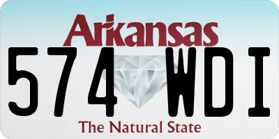 AR license plate 574WDI